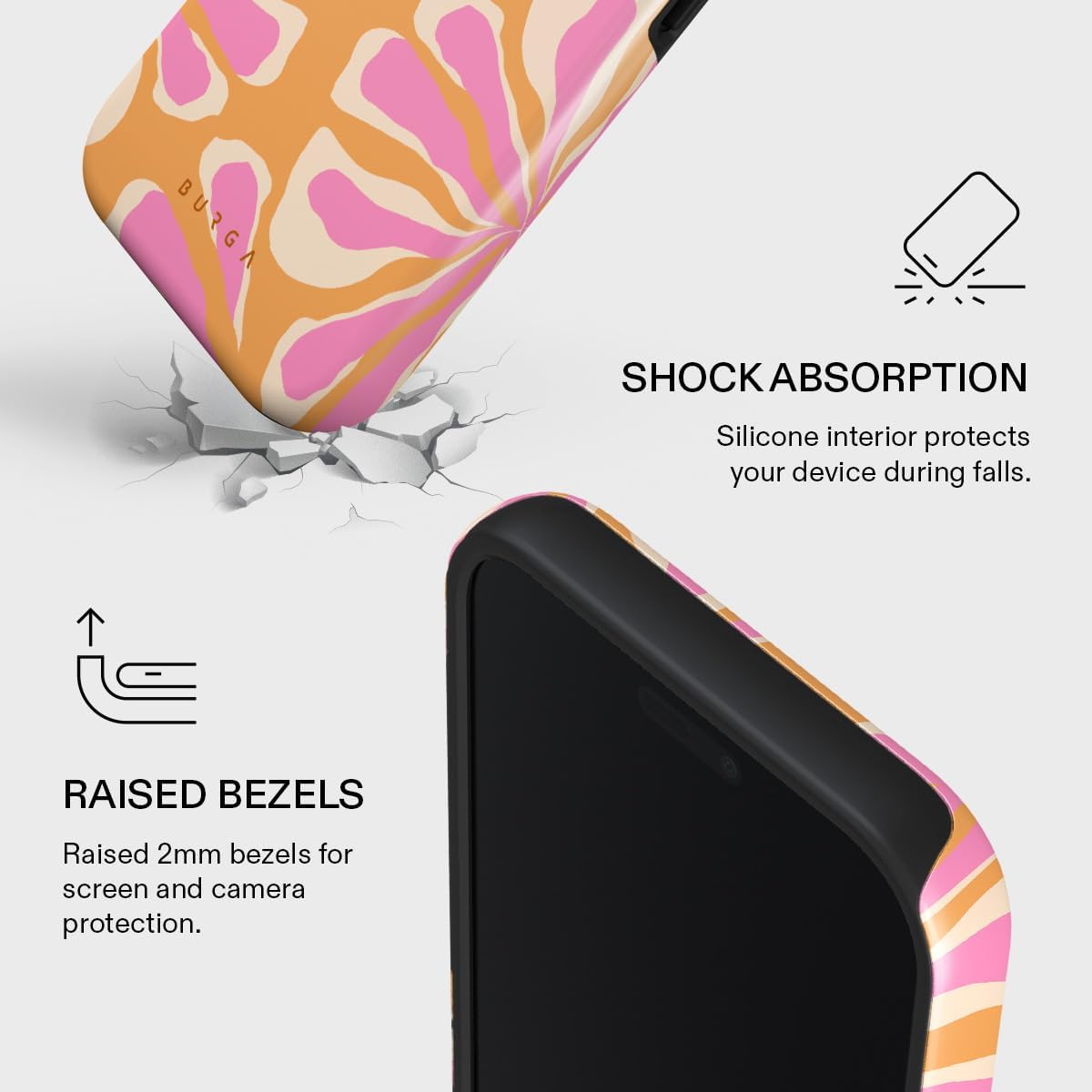 Unisex Phone Case for iPhone 14 Pro Max – Dual-Layer Hybrid Design with Shock-Absorbing TPU & Durable Exterior, Scratch-Resistant Finish and Raised Bezel Edge for Screen Protection & Daily Use