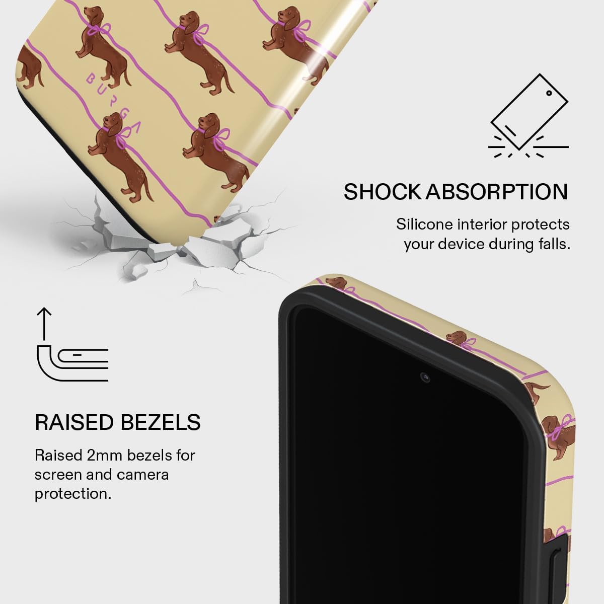 Unisex Phone Case for iPhone 14 Pro Max – Dual-Layer Hybrid Design with Shock-Absorbing TPU & Durable Exterior, Scratch-Resistant Finish and Raised Bezel Edge for Screen Protection & Daily Use