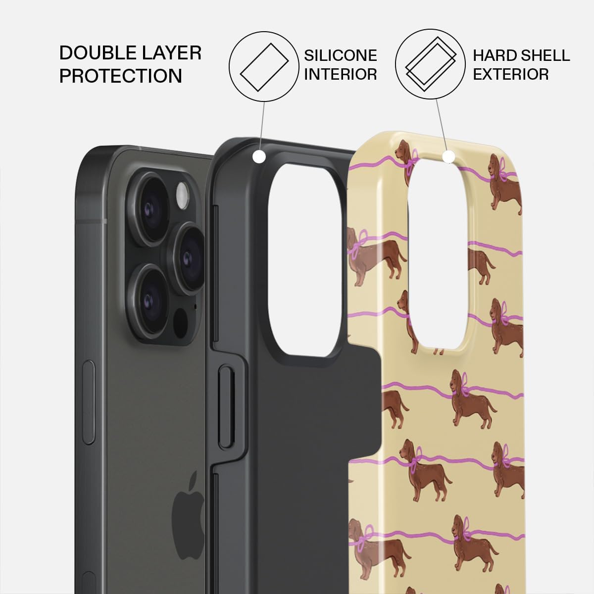 Unisex Phone Case for iPhone 14 Pro Max – Dual-Layer Hybrid Design with Shock-Absorbing TPU & Durable Exterior, Scratch-Resistant Finish and Raised Bezel Edge for Screen Protection & Daily Use
