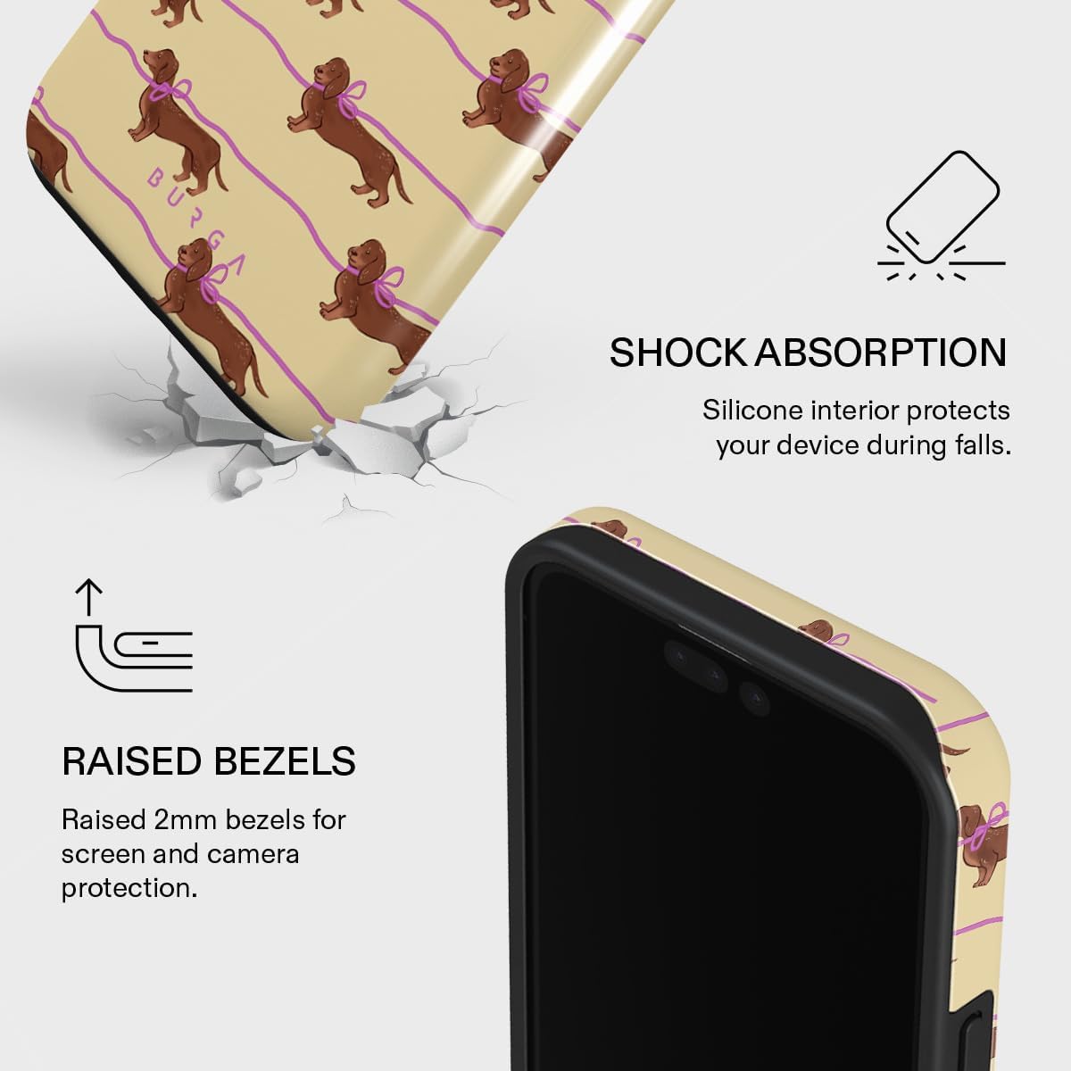 Unisex Phone Case for iPhone 14 Pro Max – Dual-Layer Hybrid Design with Shock-Absorbing TPU & Durable Exterior, Scratch-Resistant Finish and Raised Bezel Edge for Screen Protection & Daily Use