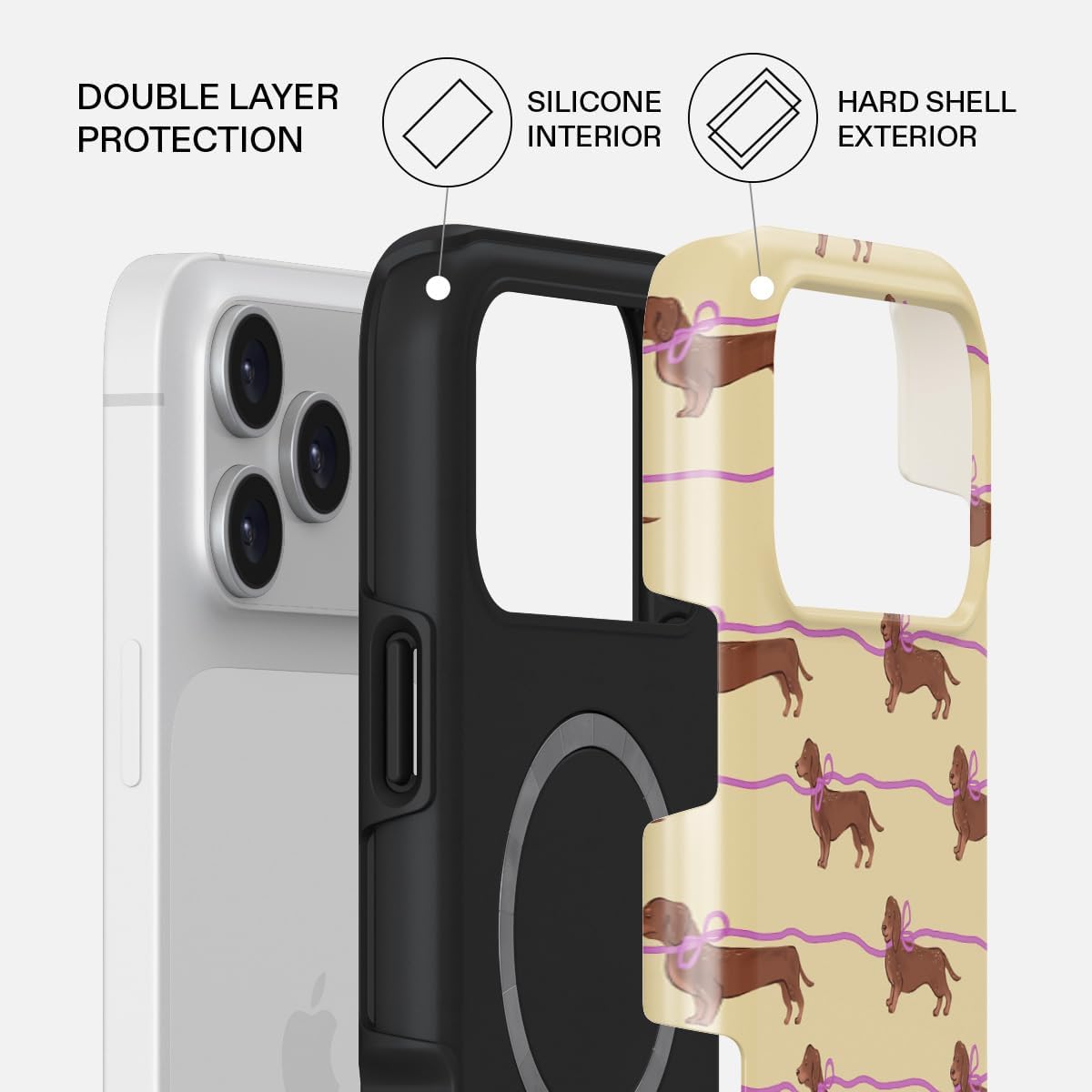 Unisex Phone Case for iPhone 14 Pro Max – Dual-Layer Hybrid Design with Shock-Absorbing TPU & Durable Exterior, Scratch-Resistant Finish and Raised Bezel Edge for Screen Protection & Daily Use