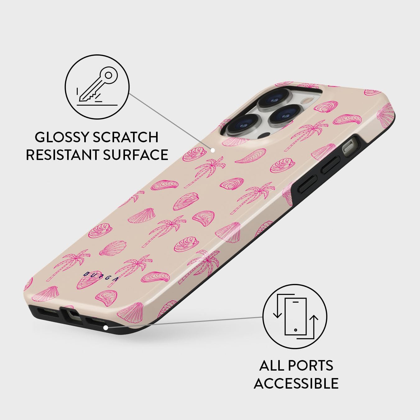 Unisex Phone Case for iPhone 14 Pro Max – Dual-Layer Hybrid Design with Shock-Absorbing TPU & Durable Exterior, Scratch-Resistant Finish and Raised Bezel Edge for Screen Protection & Daily Use