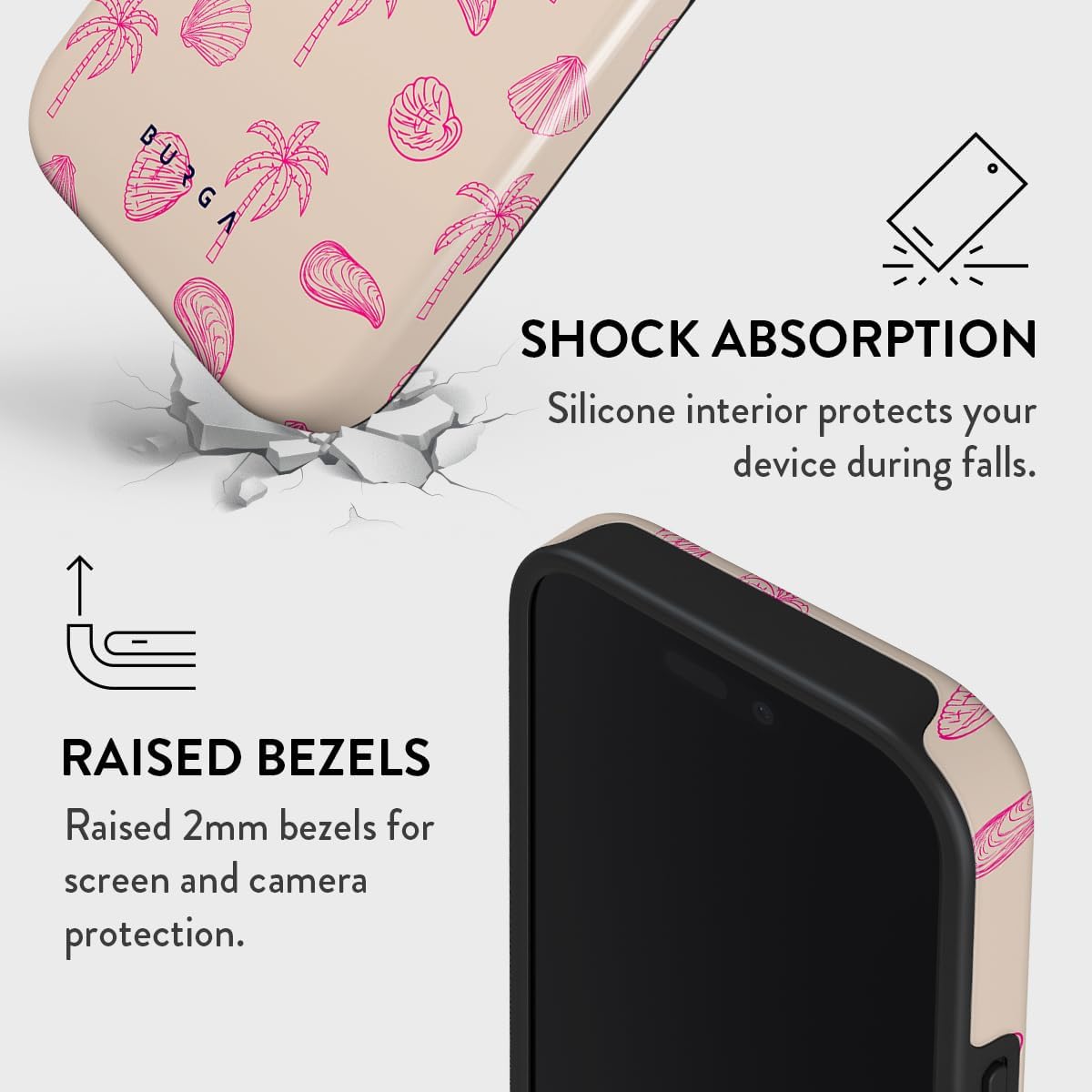 Unisex Phone Case for iPhone 14 Pro Max – Dual-Layer Hybrid Design with Shock-Absorbing TPU & Durable Exterior, Scratch-Resistant Finish and Raised Bezel Edge for Screen Protection & Daily Use