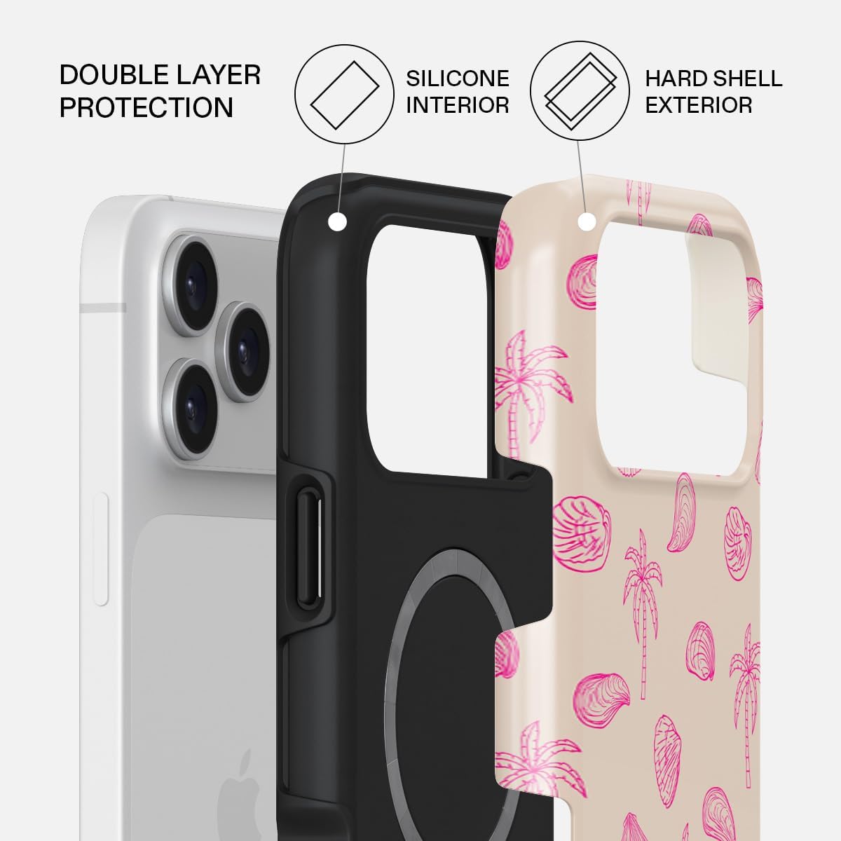 Unisex Phone Case for iPhone 14 Pro Max – Dual-Layer Hybrid Design with Shock-Absorbing TPU & Durable Exterior, Scratch-Resistant Finish and Raised Bezel Edge for Screen Protection & Daily Use
