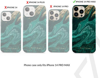 Unisex Phone Case for iPhone 14 Pro Max – Dual-Layer Hybrid Design with Shock-Absorbing TPU & Durable Exterior, Scratch-Resistant Finish and Raised Bezel Edge for Screen Protection & Daily Use