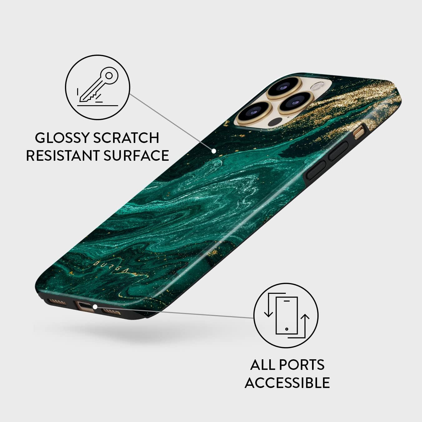 Unisex Phone Case for iPhone 14 Pro Max – Dual-Layer Hybrid Design with Shock-Absorbing TPU & Durable Exterior, Scratch-Resistant Finish and Raised Bezel Edge for Screen Protection & Daily Use