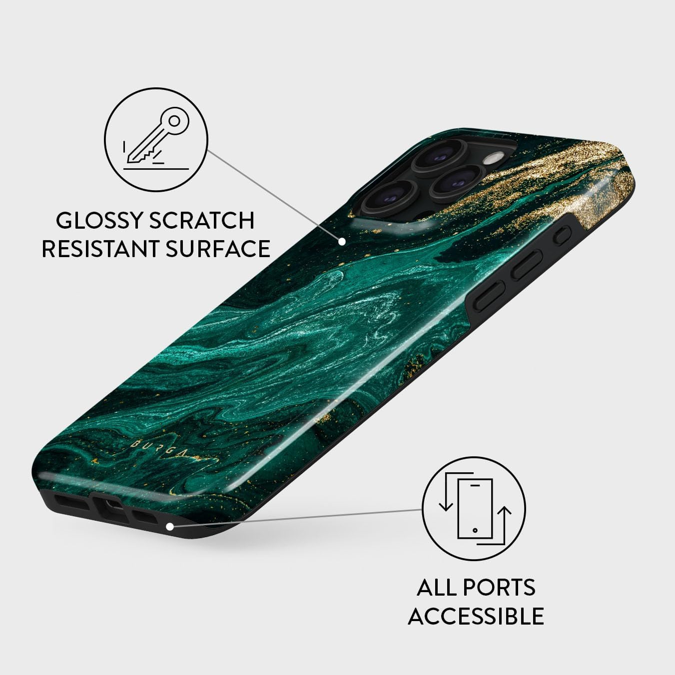 Unisex Phone Case for iPhone 14 Pro Max – Dual-Layer Hybrid Design with Shock-Absorbing TPU & Durable Exterior, Scratch-Resistant Finish and Raised Bezel Edge for Screen Protection & Daily Use