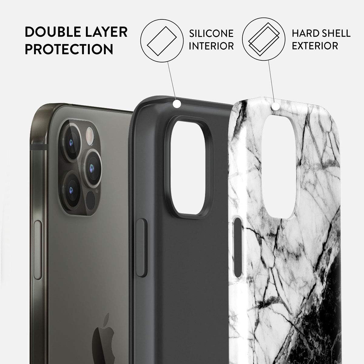 Unisex Phone Case for iPhone 14 Pro Max – Dual-Layer Hybrid Design with Shock-Absorbing TPU & Durable Exterior, Scratch-Resistant Finish and Raised Bezel Edge for Screen Protection & Daily Use
