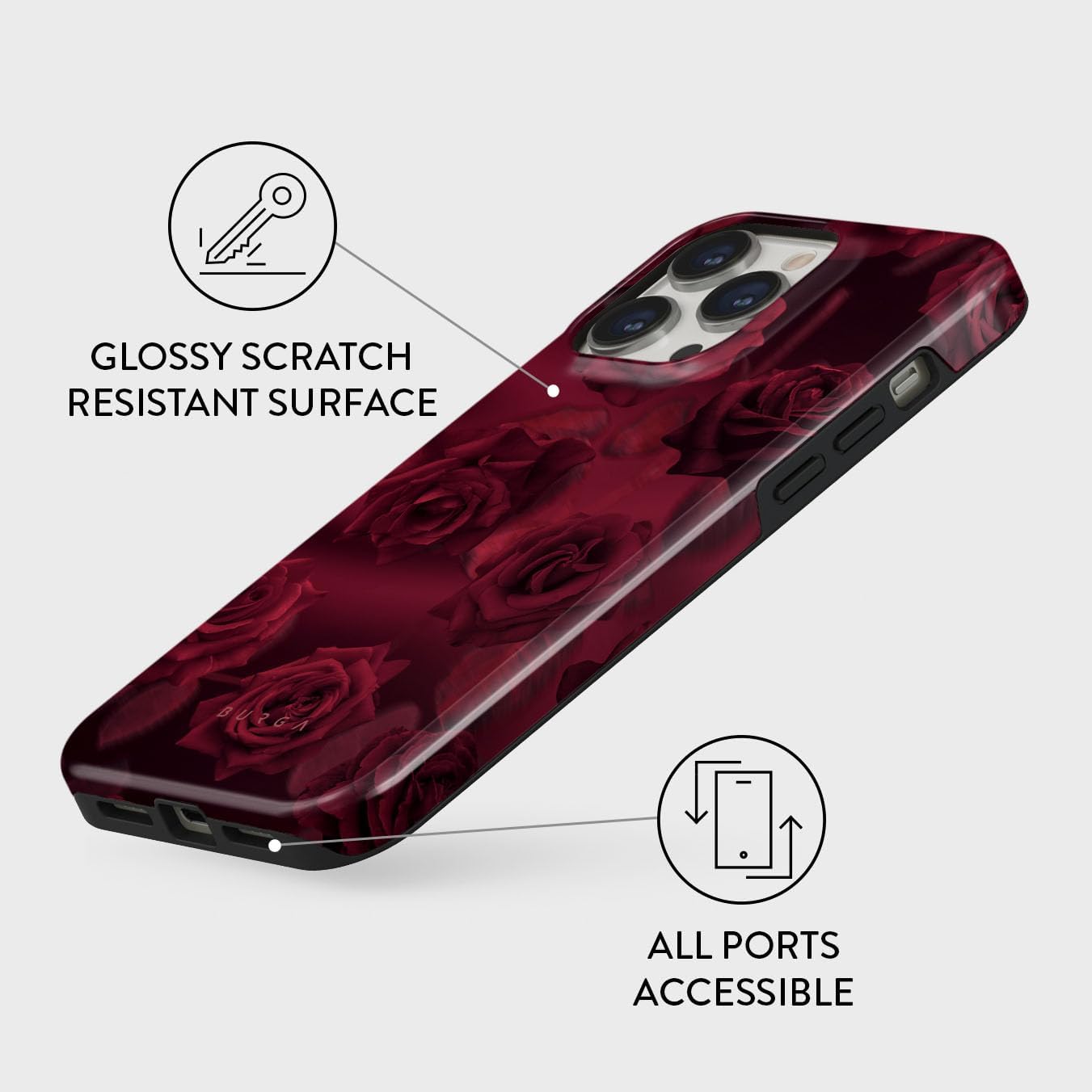 Unisex Phone Case for iPhone 14 Pro Max – Dual-Layer Hybrid Design with Shock-Absorbing TPU & Durable Exterior, Scratch-Resistant Finish and Raised Bezel Edge for Screen Protection & Daily Use