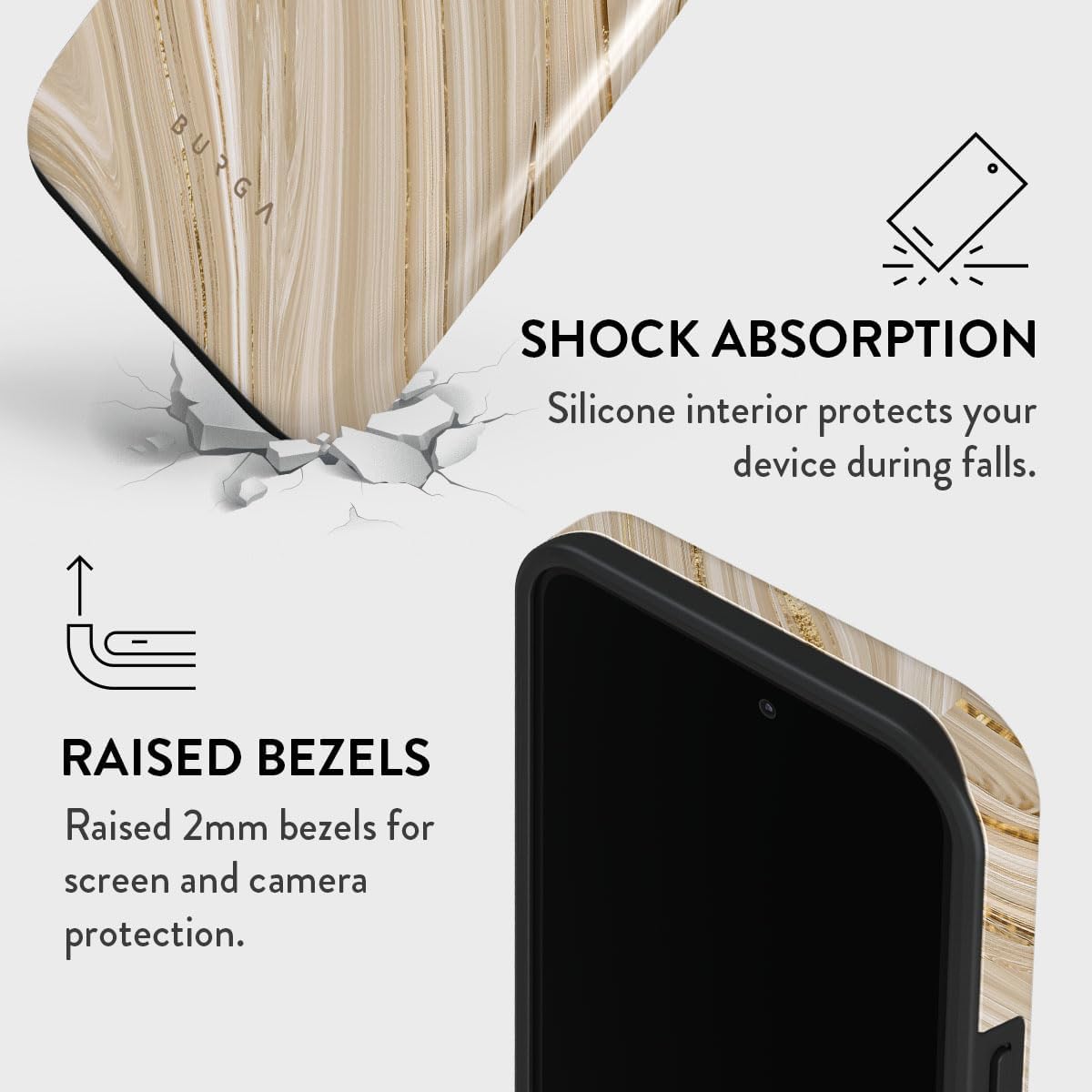 Unisex Phone Case for iPhone 14 Pro Max – Dual-Layer Hybrid Design with Shock-Absorbing TPU & Durable Exterior, Scratch-Resistant Finish and Raised Bezel Edge for Screen Protection & Daily Use