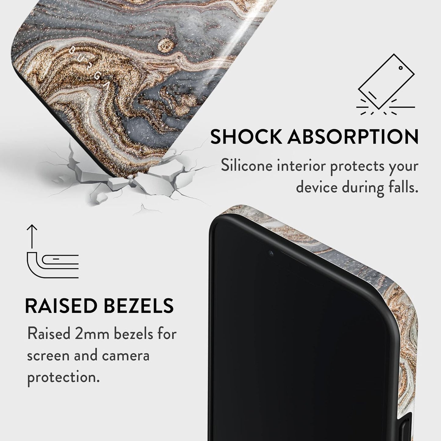 Unisex Phone Case for iPhone 14 Pro Max – Dual-Layer Hybrid Design with Shock-Absorbing TPU & Durable Exterior, Scratch-Resistant Finish and Raised Bezel Edge for Screen Protection & Daily Use