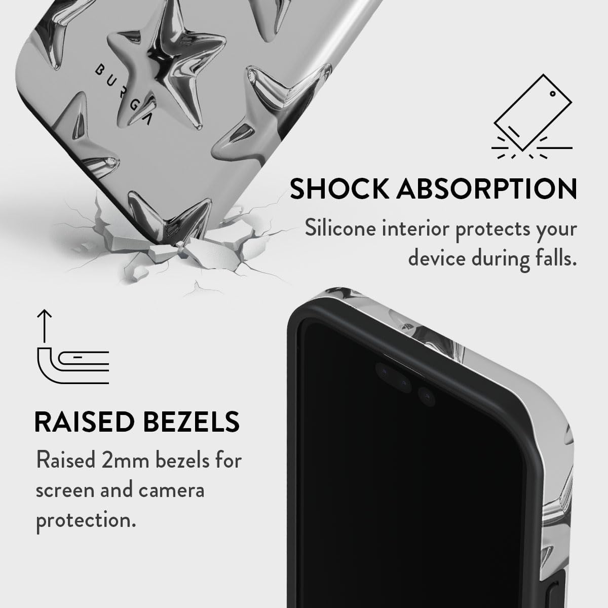 Unisex Phone Case for iPhone 14 Pro Max – Dual-Layer Hybrid Design with Shock-Absorbing TPU & Durable Exterior, Scratch-Resistant Finish and Raised Bezel Edge for Screen Protection & Daily Use