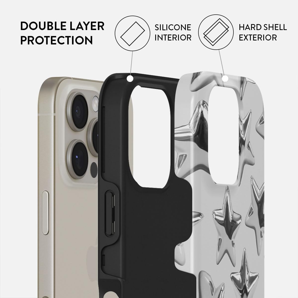 Unisex Phone Case for iPhone 14 Pro Max – Dual-Layer Hybrid Design with Shock-Absorbing TPU & Durable Exterior, Scratch-Resistant Finish and Raised Bezel Edge for Screen Protection & Daily Use