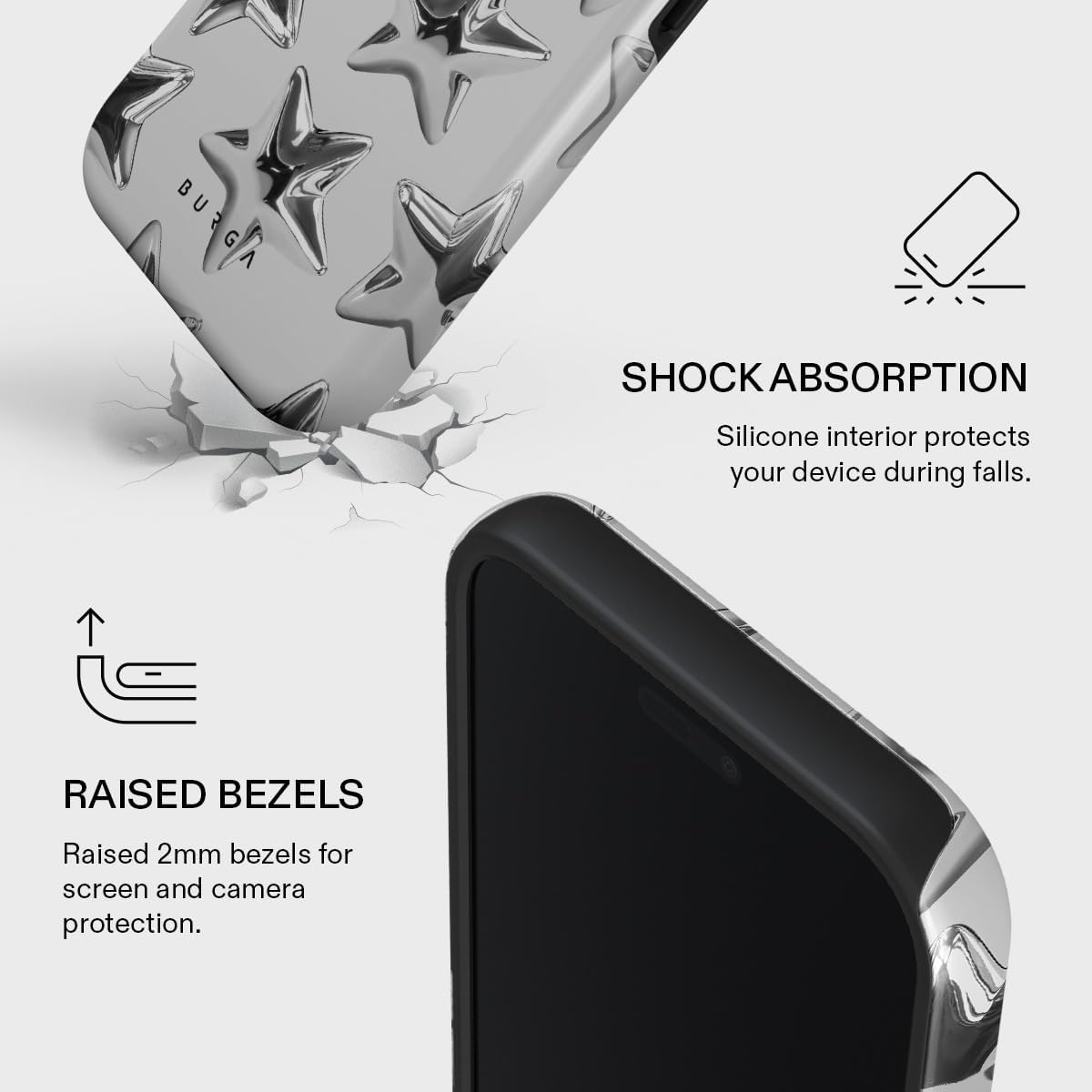 Unisex Phone Case for iPhone 14 Pro Max – Dual-Layer Hybrid Design with Shock-Absorbing TPU & Durable Exterior, Scratch-Resistant Finish and Raised Bezel Edge for Screen Protection & Daily Use