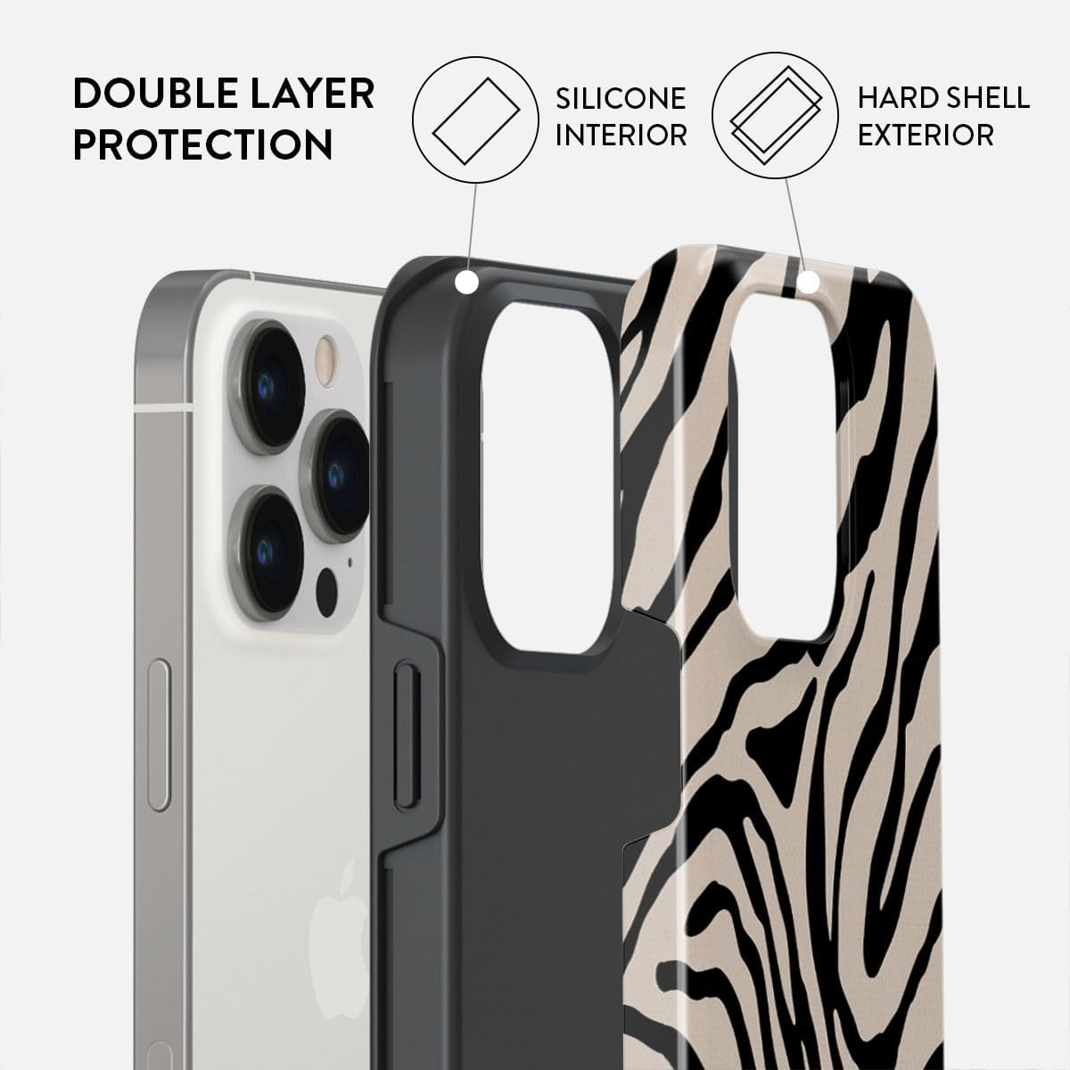 Unisex Phone Case for iPhone 14 Pro Max – Dual-Layer Hybrid Design with Shock-Absorbing TPU & Durable Exterior, Scratch-Resistant Finish and Raised Bezel Edge for Screen Protection & Daily Use