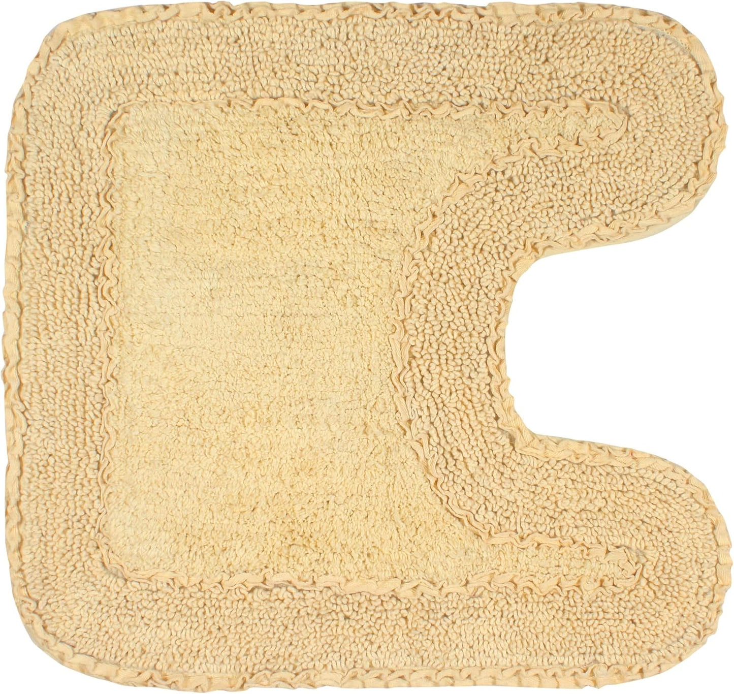 Radiant Collection 100% Cotton Bathroom Rugs Set, Machine Washable Rug, Extra Soft and Absorbent Bath Rug, Kitchen Mat, Bath Mat Set, Bath Floor Mat Non Slip, 20"x20" Contour, Yellow