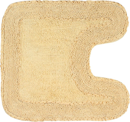 Radiant Collection 100% Cotton Bathroom Rugs Set, Machine Washable Rug, Extra Soft and Absorbent Bath Rug, Kitchen Mat, Bath Mat Set, Bath Floor Mat Non Slip, 20"x20" Contour, Yellow