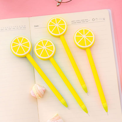 30pcs Lemon Pens Cute Gel Ink Pens 0.5mm Black Ink Novelty Pens for Women Coworkers Office Home Wedding Bridal Shower Gifts Supplies (Cute Lemon 30pcs)