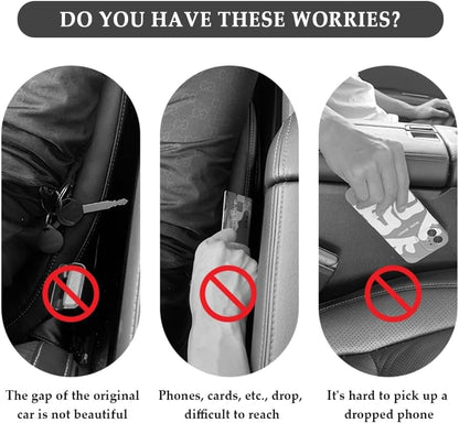 2PCS Car Seat Gap Filler,Super Flexible Car Side Seat Gap Filler CCar interior Accessories,Universal Car Organizer Between Seats for Tightly Filling Seat Gaps (Purple/2PCS)…