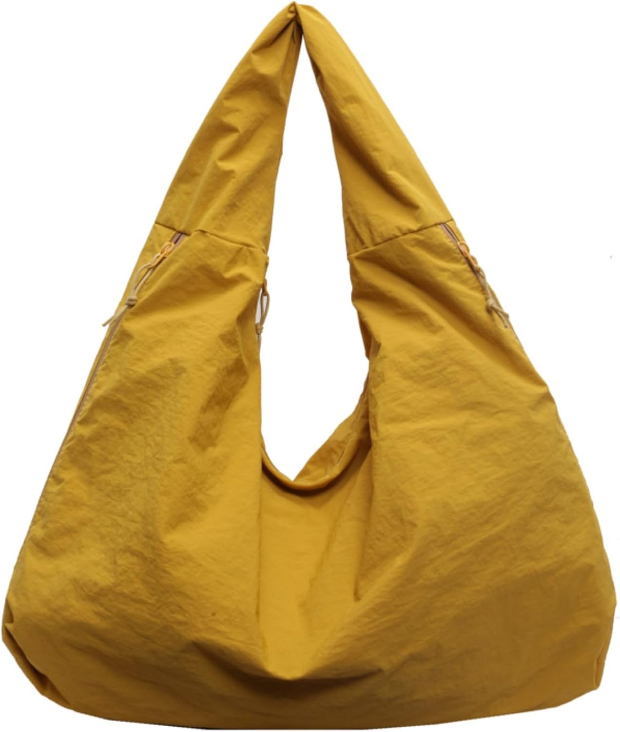 Slouchy Tote Bag 2026 Nylon Solid Pleated Handbag Men Women Large Shoulder Travel Gym Casual Commute Weekend Vacation