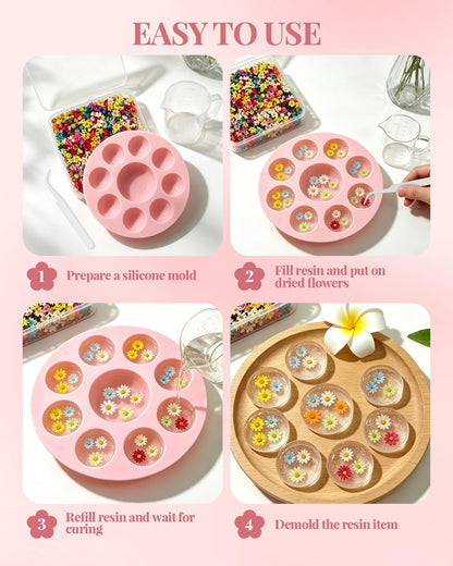 560 PCS Mini Dried Flowers for Resin, Small Dried Flowers for Crafts, Mini Dried Flowers for Resin, Dried Flowers for Resin Art, Jewelry, Earrings, Epoxy Molds, Candle, Soap and DIY