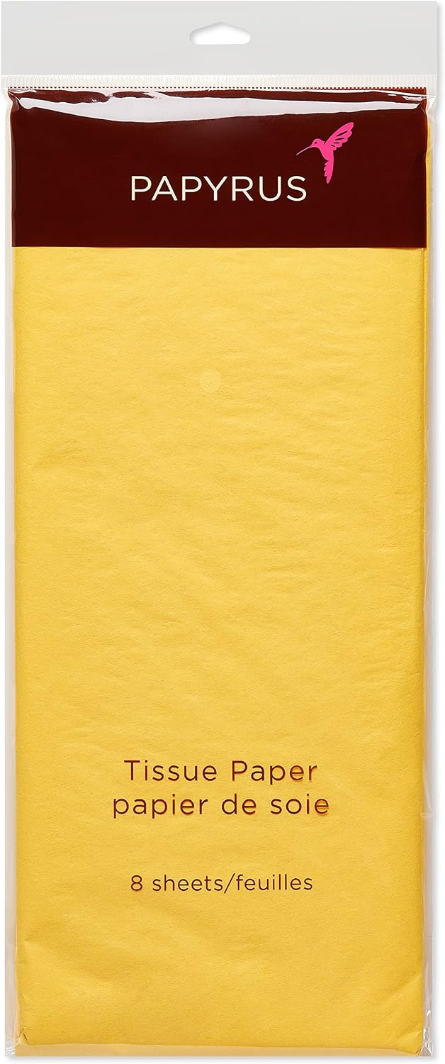Buttercup 8 Sheet Yellow Tissue Paper for Gifts, Decorations, Crafts, DIY and More