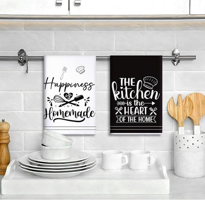 6 Pcs Kitchen Decor Accessories Set Farmhouse Towels Pot Holders Oven Mitts Set 2 Dish Towels 2 Potholders 2 Cooking Mittens Oven Glove for Christmas Baking Cooking Supply(Yellow,Kitchen)