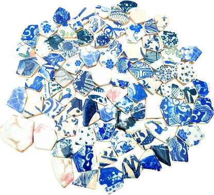 1.1 LB Porcelain Ceramic Mosaic Tiles,Broken Irregular Mosaic Tiles for DIY Craft Floor,Kitchen,Pool, Flower Pots Mosaic Making Supplies (Mix Color)