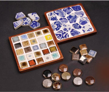 1.1 LB Porcelain Ceramic Mosaic Tiles,Broken Irregular Mosaic Tiles for DIY Craft Floor,Kitchen,Pool, Flower Pots Mosaic Making Supplies (Mix Color)