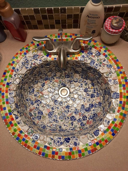 1.1 LB Porcelain Ceramic Mosaic Tiles,Broken Irregular Mosaic Tiles for DIY Craft Floor,Kitchen,Pool, Flower Pots Mosaic Making Supplies (Mix Color)