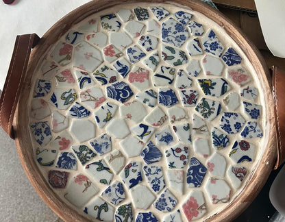 1.1 LB Porcelain Ceramic Mosaic Tiles,Broken Irregular Mosaic Tiles for DIY Craft Floor,Kitchen,Pool, Flower Pots Mosaic Making Supplies (Mix Color)