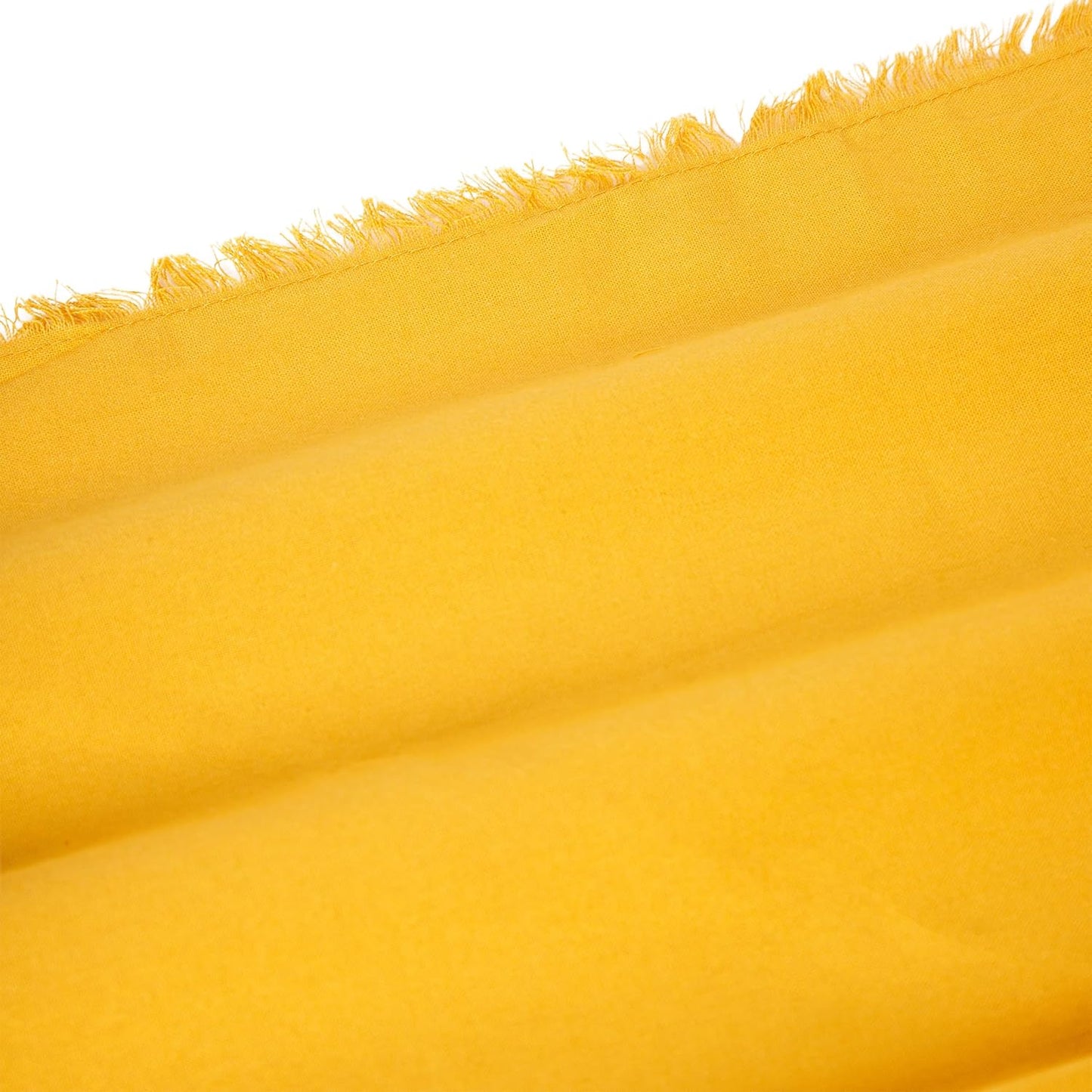 Cotton Napkins Set of 12, Beautiful Handmade Fringe Dinner Cloth Napkins, Washable and Reusable for Dining, Parties, Weddings, Holiday & Everyday Use - 18x18 Inch Mustard