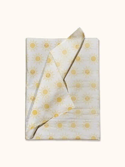 Suns Printed Tissue Paper for Gift Bags or Boxes and Wrapping - Summer Sunshine Bulk Decorative Art Tissue Paper for Packaging and Gifting | 24 Sheets 20" x 30"
