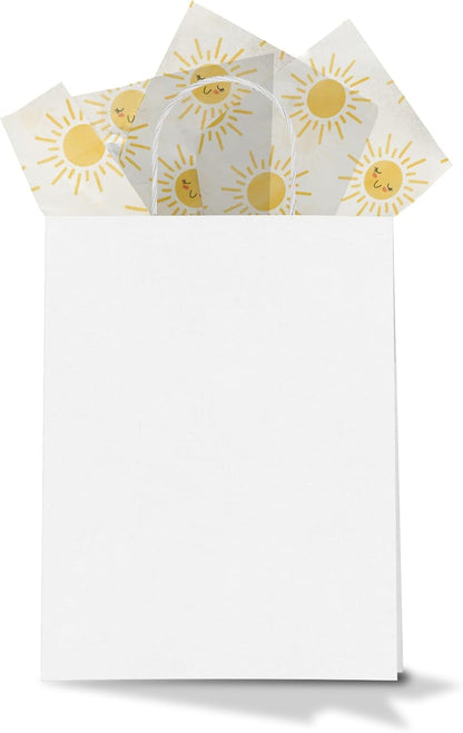 Suns Printed Tissue Paper for Gift Bags or Boxes and Wrapping - Summer Sunshine Bulk Decorative Art Tissue Paper for Packaging and Gifting | 24 Sheets 20" x 30"