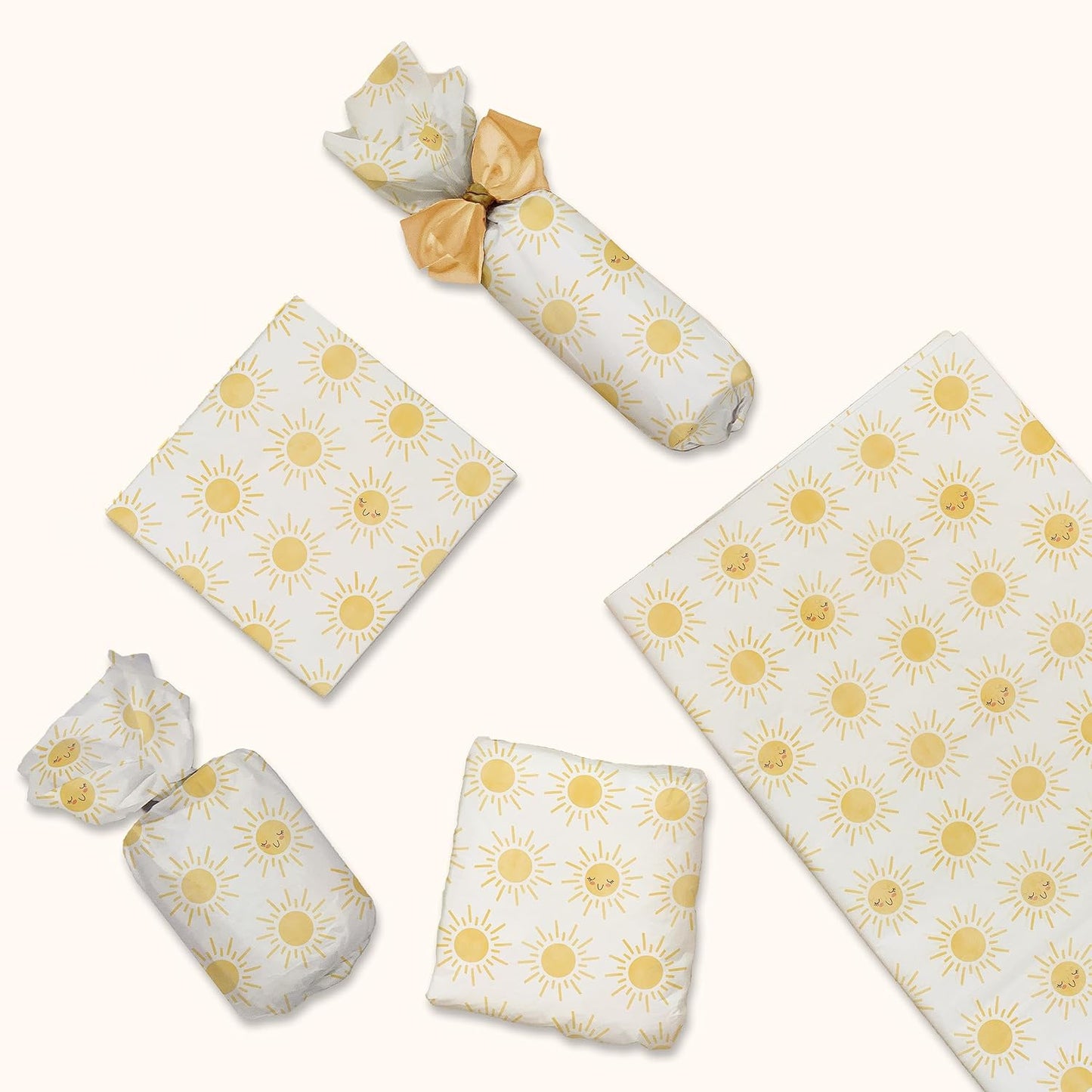 Suns Printed Tissue Paper for Gift Bags or Boxes and Wrapping - Summer Sunshine Bulk Decorative Art Tissue Paper for Packaging and Gifting | 24 Sheets 20" x 30"