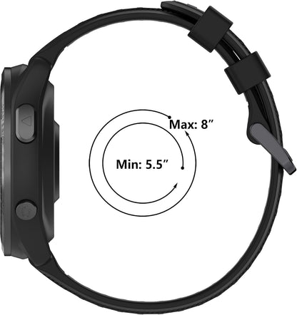 Band Compatible with Garmin Forerunner 965 Watch - Soft Silicone Replacement Watch Band Strap for 965 Smart Watch for Women Men