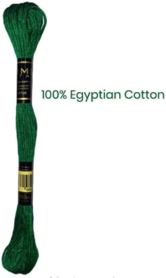 Pack of 12 Premium Embroidery Thread | 100% Egyptian Cotton Premium Skeins | Cross Stitch Embroidery Floss | Oeko TEX Certified Stranded Cotton | (Canary Yellow 298)