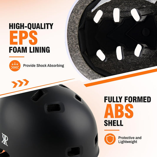 Youth Kids Bike Helmet,Bicycle Helmet for Boys Girls 3-5, 5-8, 8-14, 2 Size | Satety Certified, Adjustable Skateboard Helmet, Multi-Sport for Scooter BMX Inline / Roller Skate