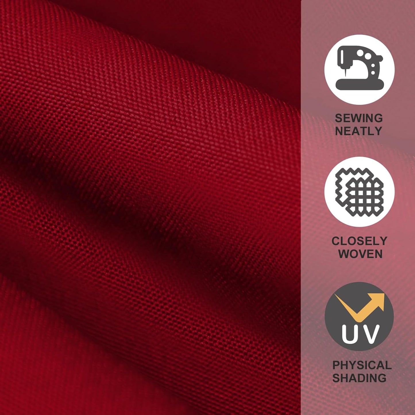 USA 9FT Patio Umbrella Replacement Covers 8 Ribs Market Umbrella Canopy Cover (CANOPY ONLY) (Burgundy)