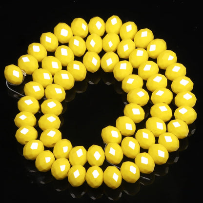 5 Strands 3mm 550PCS Yellow Crystal Beads, Porcelain Jade Glass Beads for Jewelry Making, Gemstone for Necklace Earring, Arts and Crafts,DIY, and Craft Supplies