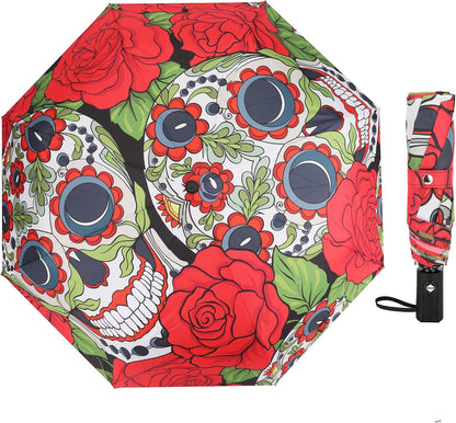 Folding Umbrella, Compact Travel Umbrella, Lightweight Protable Waterproof Foldable Umbrella for Men Women Outdoor Backpack Car Use