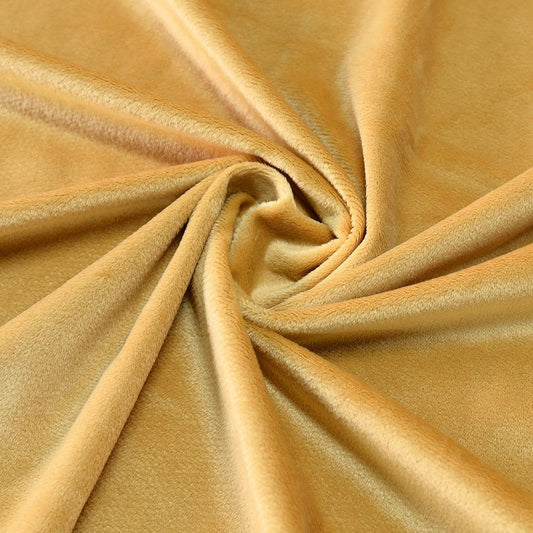 Mustard Yellow Minky Fabric, Super Soft Short Pile Plush, 1 Yard | Multiple Colors Available, 60" Wide, Smooth for DIY Sewing and Handmade Craft Projects