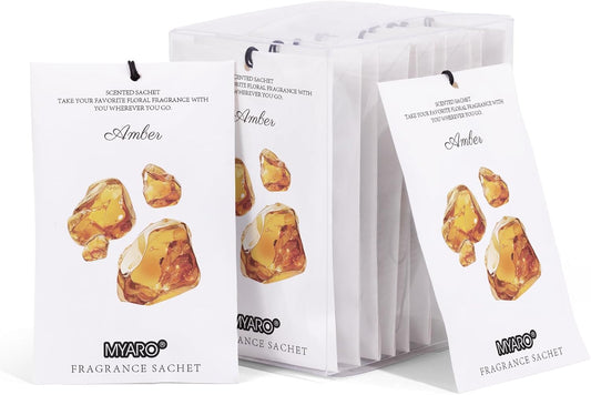 12 Packs Lemon Scented Sachets for Drawer Closet Bathroom Odor Eliminator - Fresh Home Fragrance Car Air Frehener