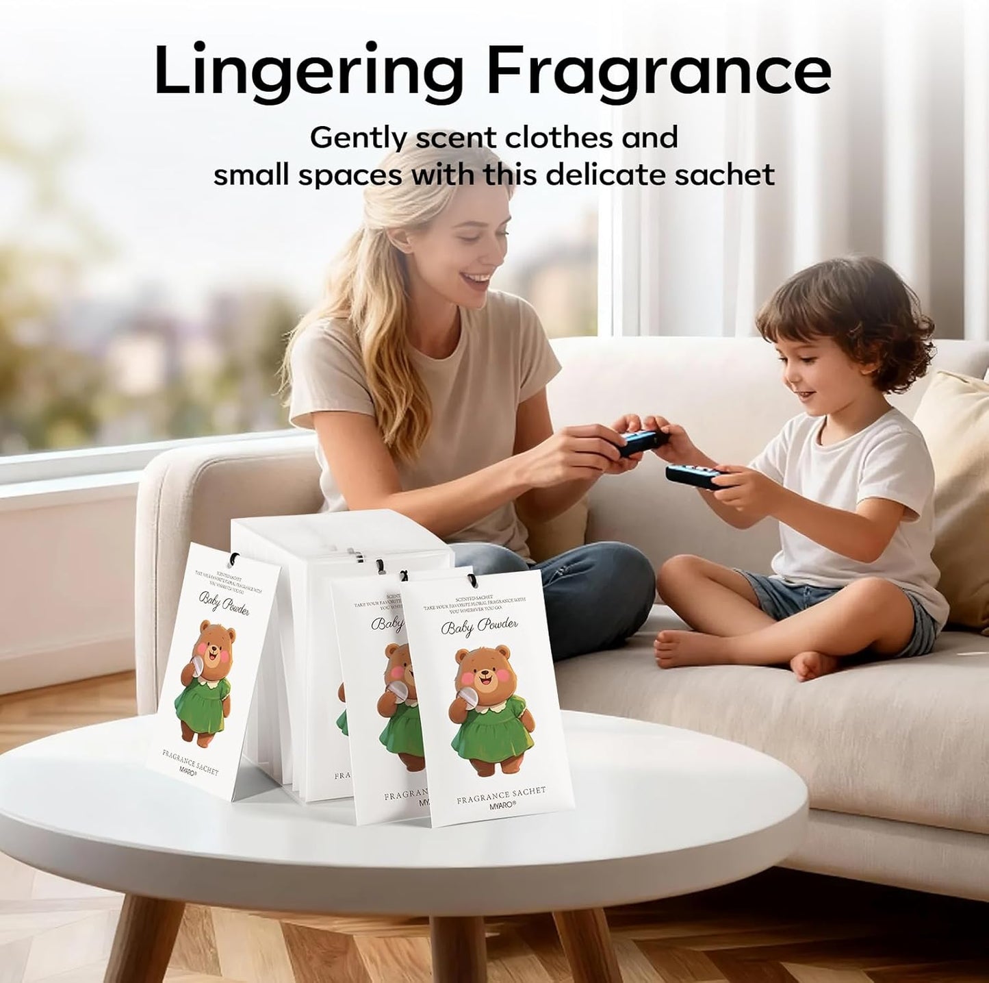 12 Packs Lemon Scented Sachets for Drawer Closet Bathroom Odor Eliminator - Fresh Home Fragrance Car Air Frehener