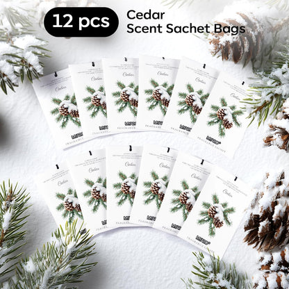 12 Packs Lemon Scented Sachets for Drawer Closet Bathroom Odor Eliminator - Fresh Home Fragrance Car Air Frehener