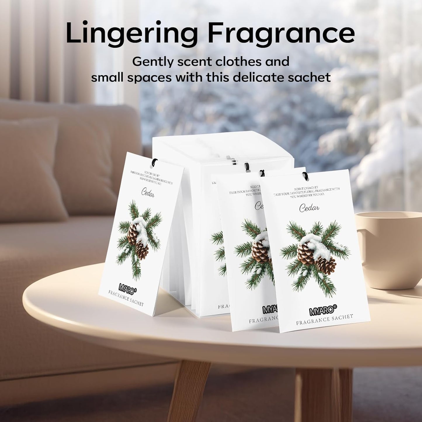 12 Packs Lemon Scented Sachets for Drawer Closet Bathroom Odor Eliminator - Fresh Home Fragrance Car Air Frehener