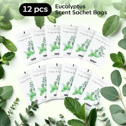 12 Packs Lemon Scented Sachets for Drawer Closet Bathroom Odor Eliminator - Fresh Home Fragrance Car Air Frehener