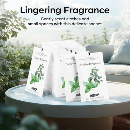 12 Packs Lemon Scented Sachets for Drawer Closet Bathroom Odor Eliminator - Fresh Home Fragrance Car Air Frehener