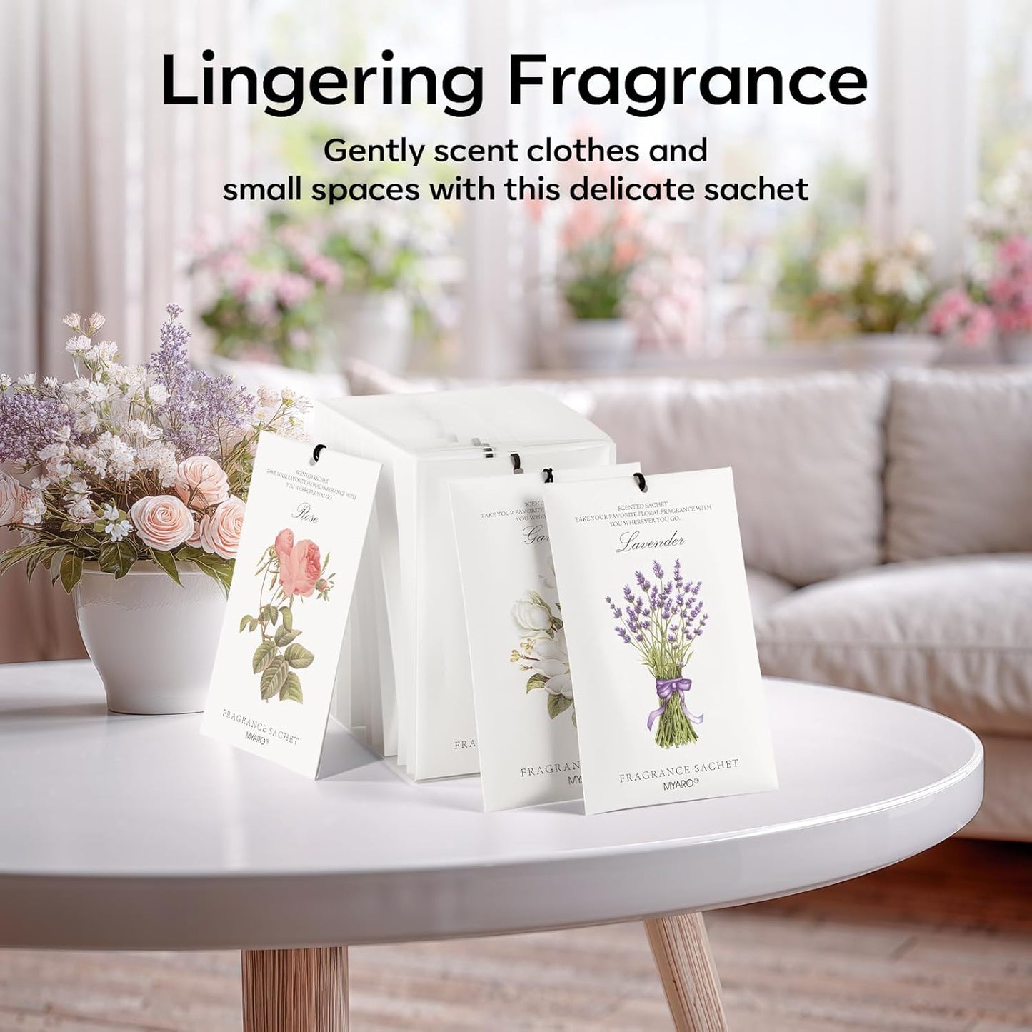 12 Packs Lemon Scented Sachets for Drawer Closet Bathroom Odor Eliminator - Fresh Home Fragrance Car Air Frehener
