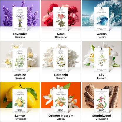 12 Packs Lemon Scented Sachets for Drawer Closet Bathroom Odor Eliminator - Fresh Home Fragrance Car Air Frehener